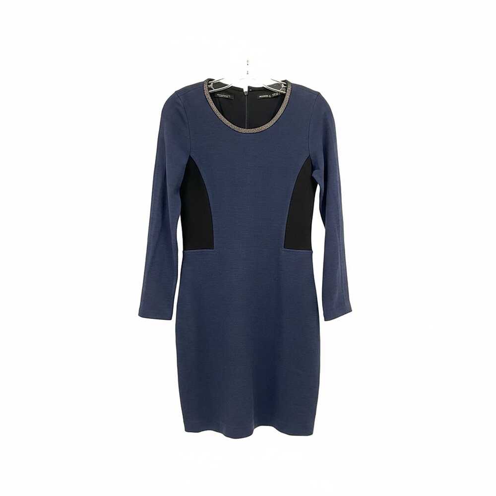Scotch & Soda Black/Blue Midi Dress | Women’s Long Sleeve, Size 1